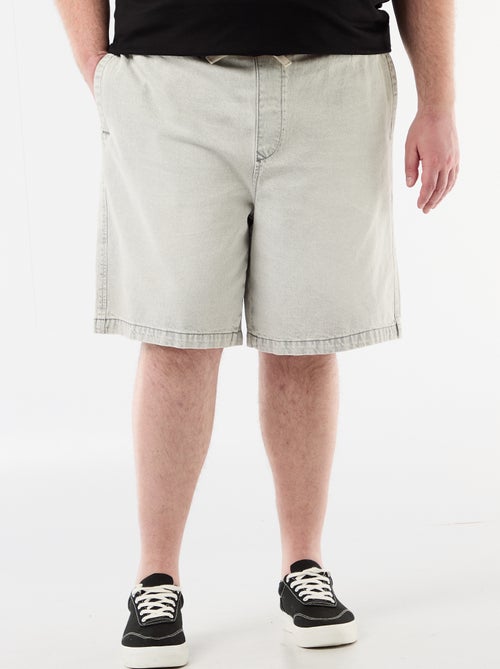 Twill bermuda met trekkoordjes - Kiabi