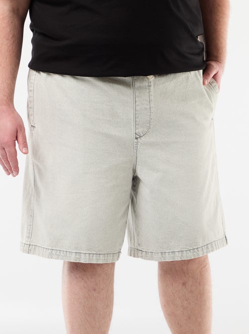 Twill bermuda met trekkoordjes - Kiabi