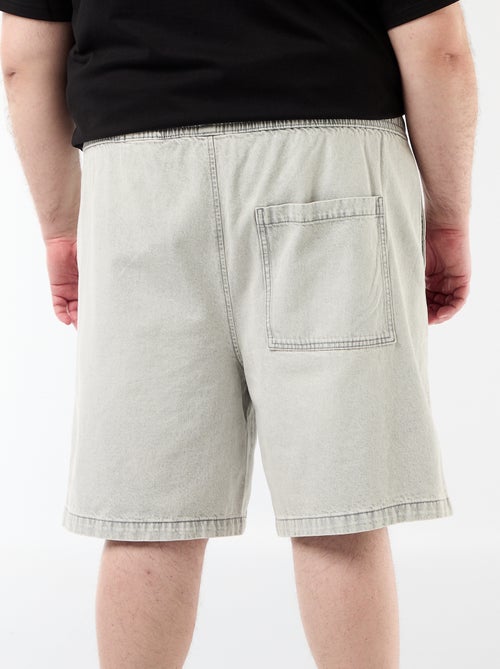 Twill bermuda met trekkoordjes - Kiabi