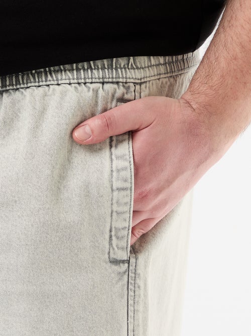 Twill bermuda met trekkoordjes - Kiabi