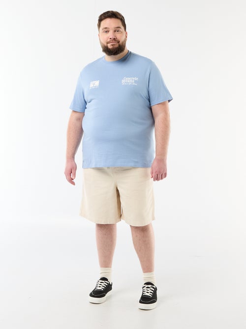 Twill bermuda met trekkoordjes - Kiabi