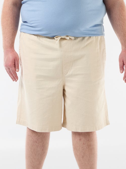 Twill bermuda met trekkoordjes - Kiabi