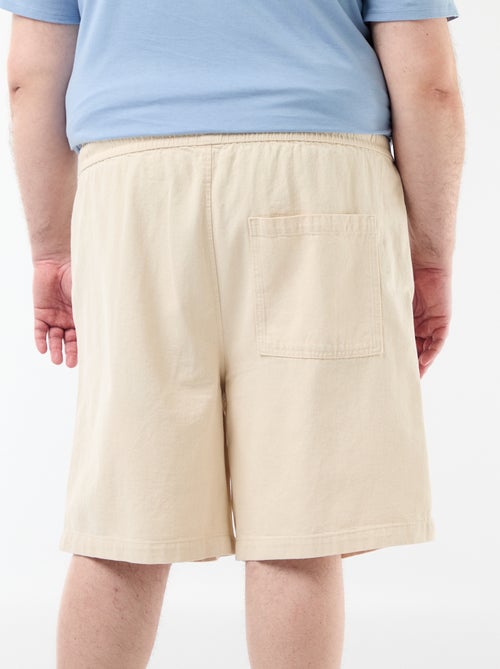 Twill bermuda met trekkoordjes - Kiabi