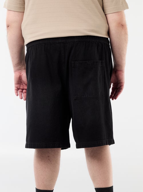 Twill bermuda met trekkoordjes - Kiabi