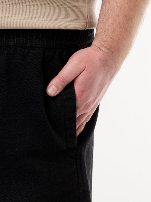 Twill bermuda met trekkoordjes - Kiabi