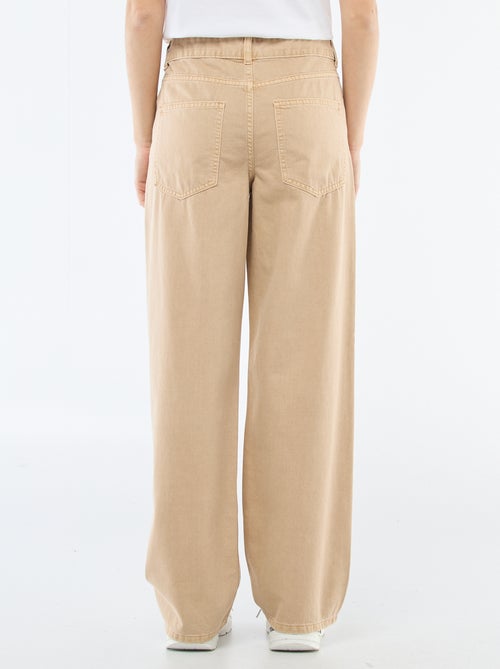 Twill broek met asymmetrische opening - Kiabi