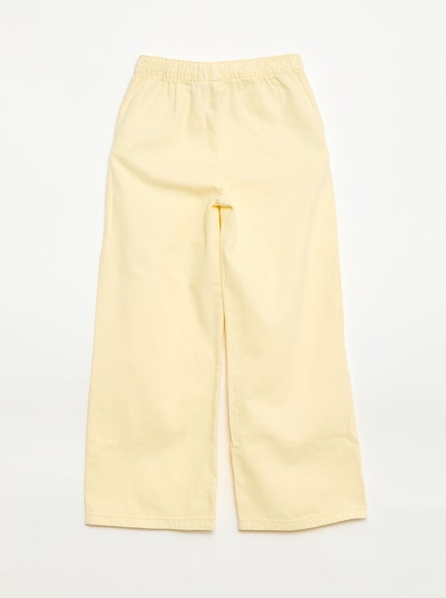 Twill broek met trekkoordjes - Kiabi