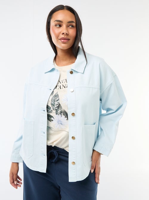 Twill overshirt met 2 opgestikte zakken - Kiabi