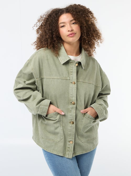 Twill overshirt met 2 opgestikte zakken - Kiabi