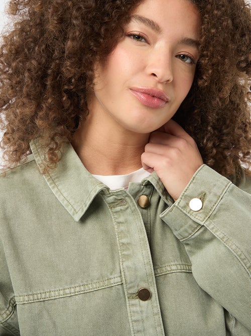 Twill overshirt met 2 opgestikte zakken - Kiabi