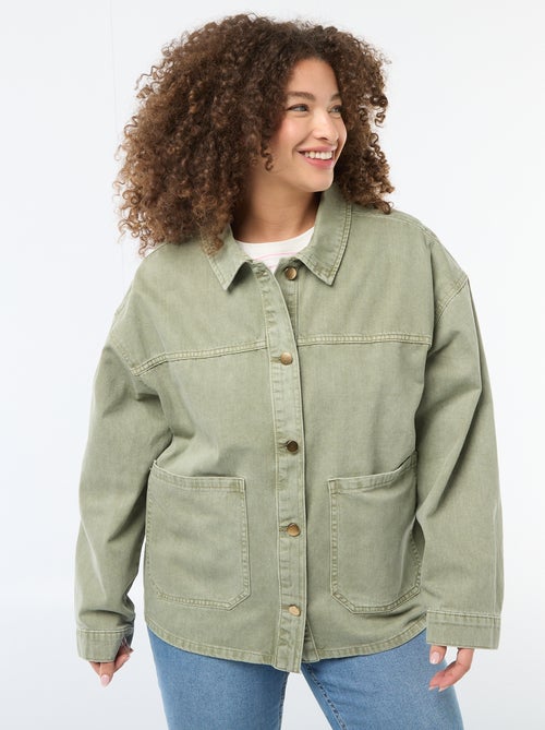 Twill overshirt met 2 opgestikte zakken - Kiabi