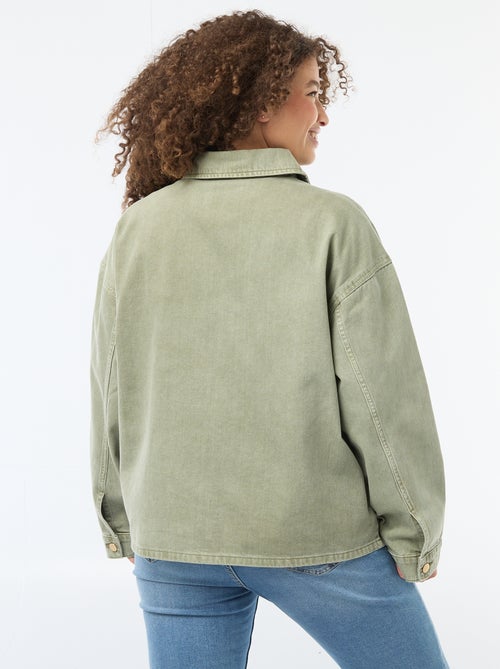 Twill overshirt met 2 opgestikte zakken - Kiabi