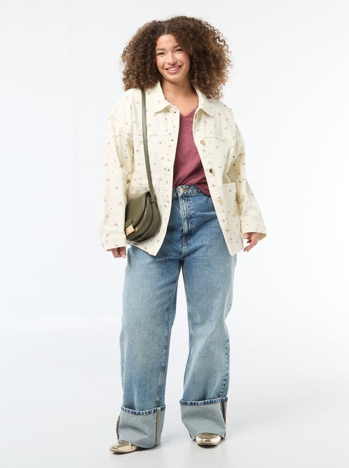 Twill overshirt met 2 opgestikte zakken - Kiabi