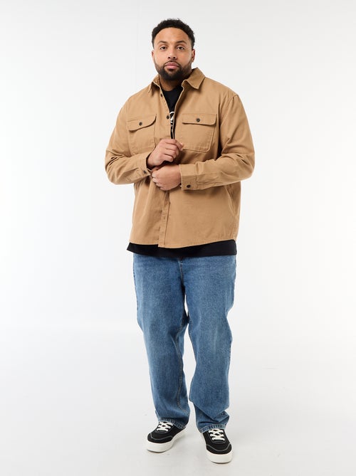 Twill overshirt met borstzakken met klep - Kiabi