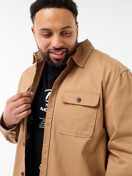Twill overshirt met borstzakken met klep - Kiabi