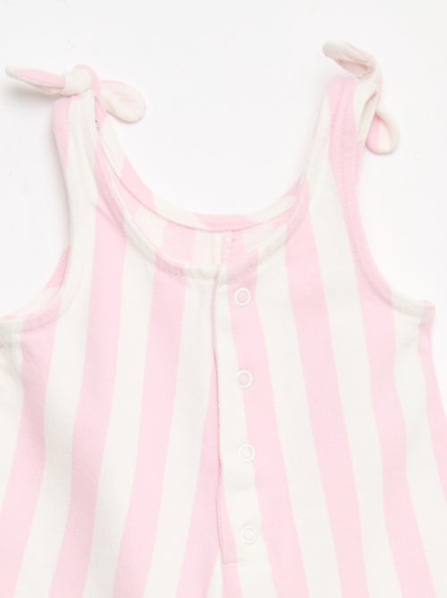 Twill short jumpsuit met bretellen - Kiabi