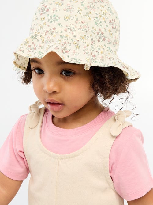 Twill short jumpsuit met bretellen - Kiabi