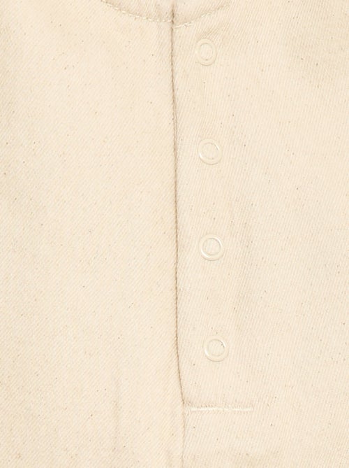 Twill short jumpsuit met bretellen - Kiabi