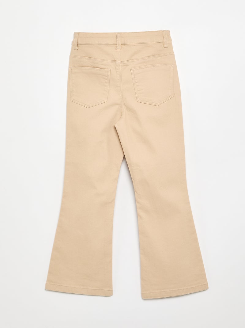 Twillbroek - Comfort fit-model Biege - Kiabi