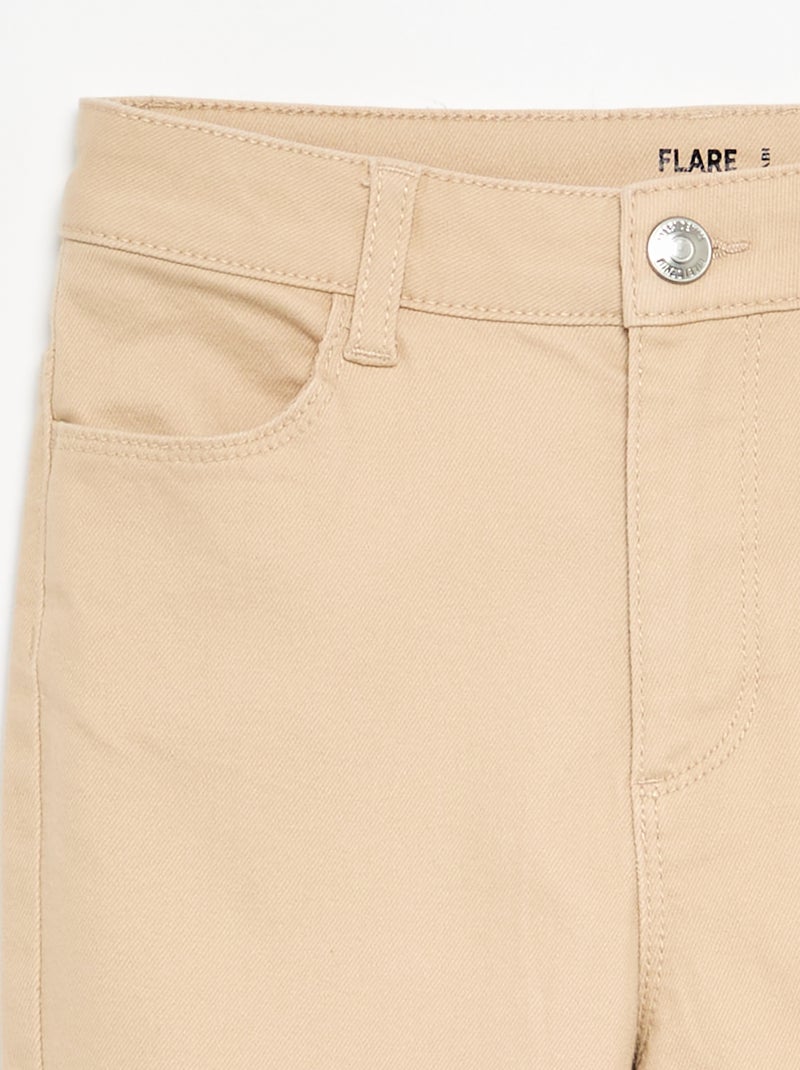 Twillbroek - Comfort fit-model Biege - Kiabi