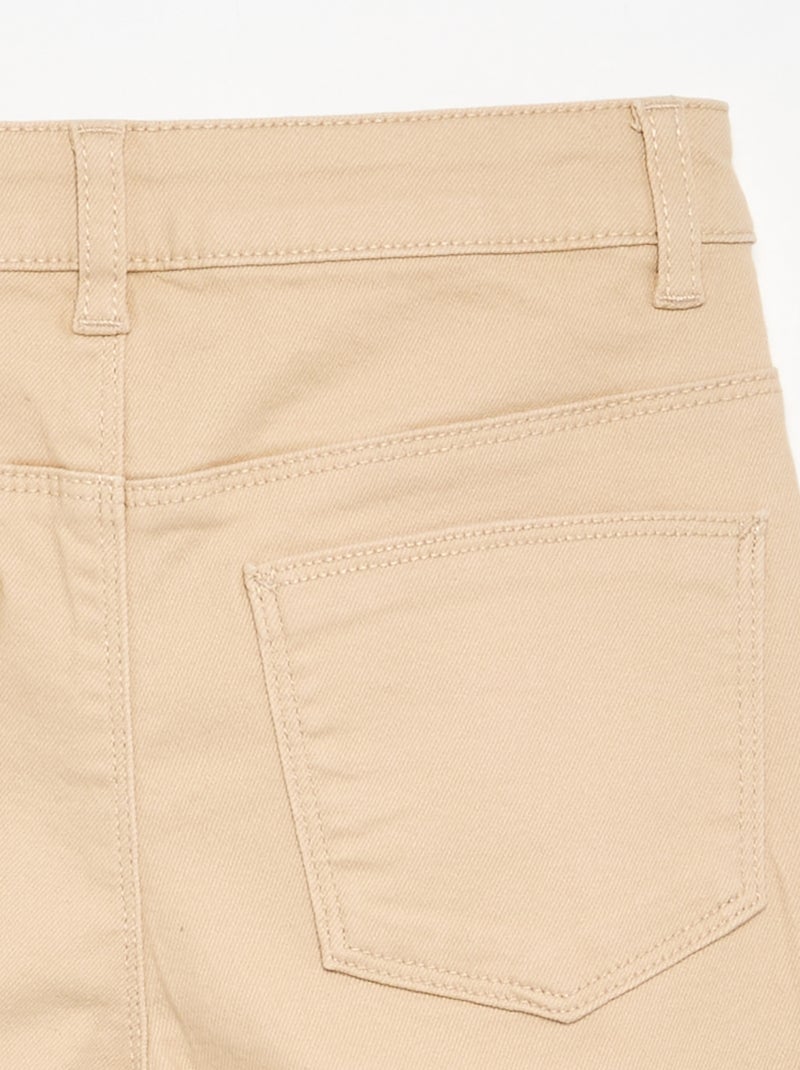 Twillbroek - Comfort fit-model Biege - Kiabi