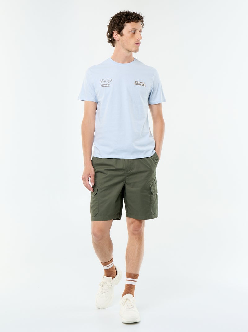 Twillchino bermuda Groen - Kiabi