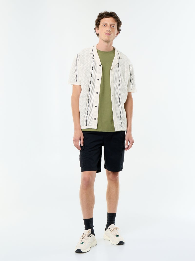Twillchino bermuda Zwart - Kiabi