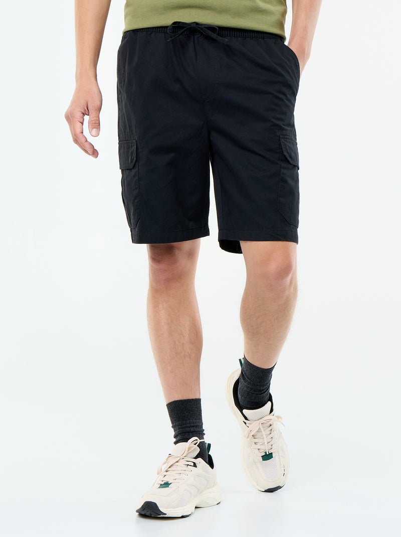 Twillchino bermuda Zwart - Kiabi