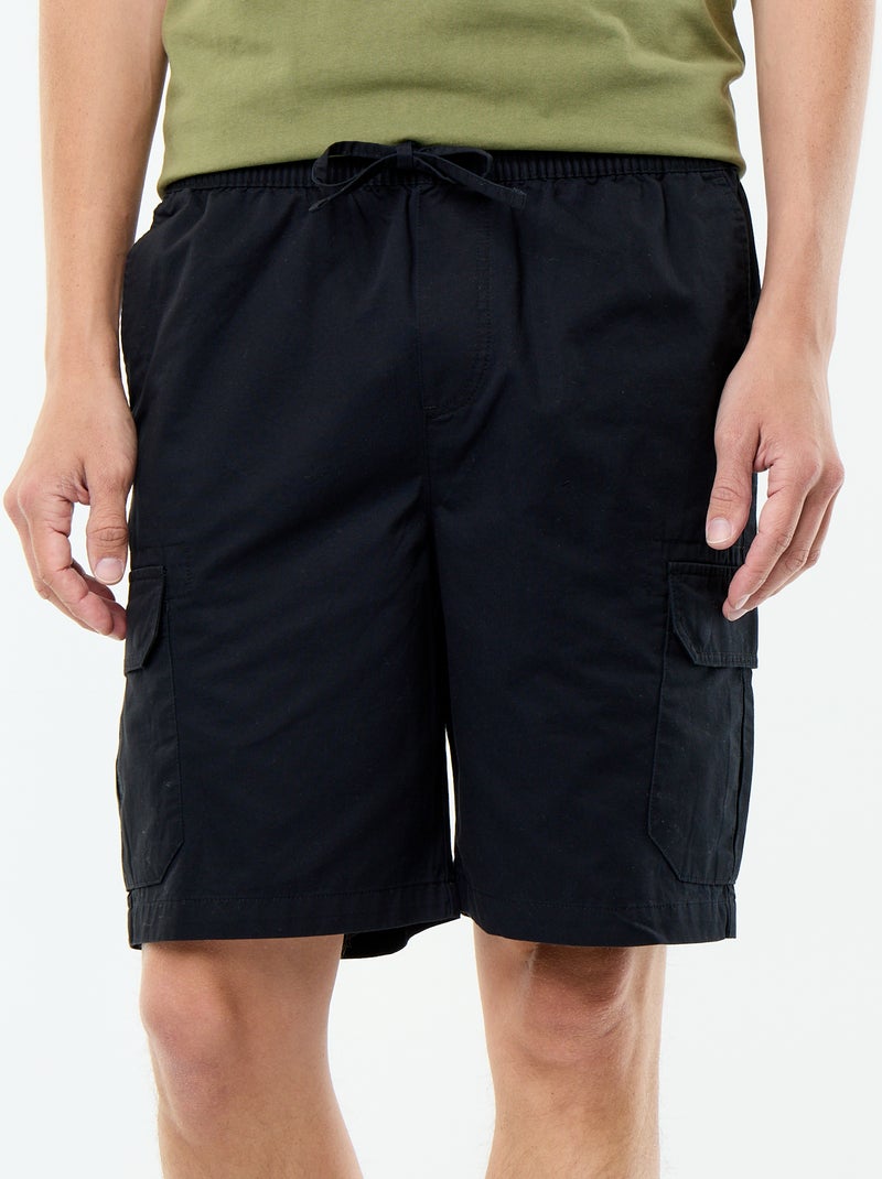 Twillchino bermuda Zwart - Kiabi