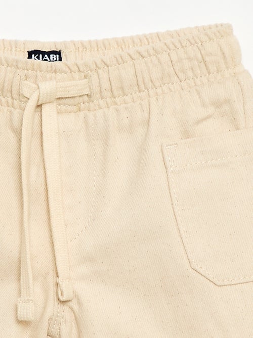Twillshort met opgestikte zakken - Kiabi