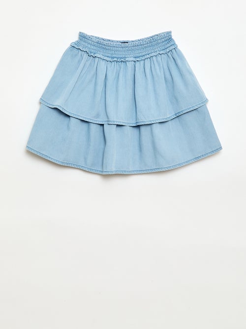 Uitlopende rok met elastische tailleband van katoen - Kiabi