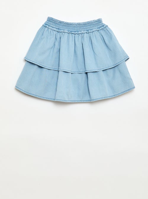 Uitlopende rok met elastische tailleband van katoen - Kiabi