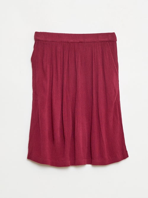 Uitlopende rok van lichte, effen stof - Kiabi