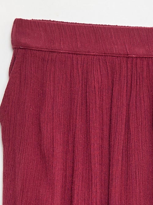 Uitlopende rok van lichte, effen stof - Kiabi