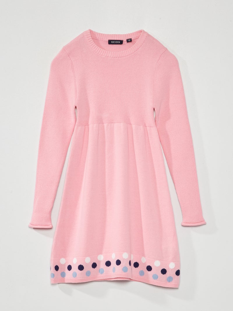 Uitlopende trui-jurk met stippen ROSE - Kiabi