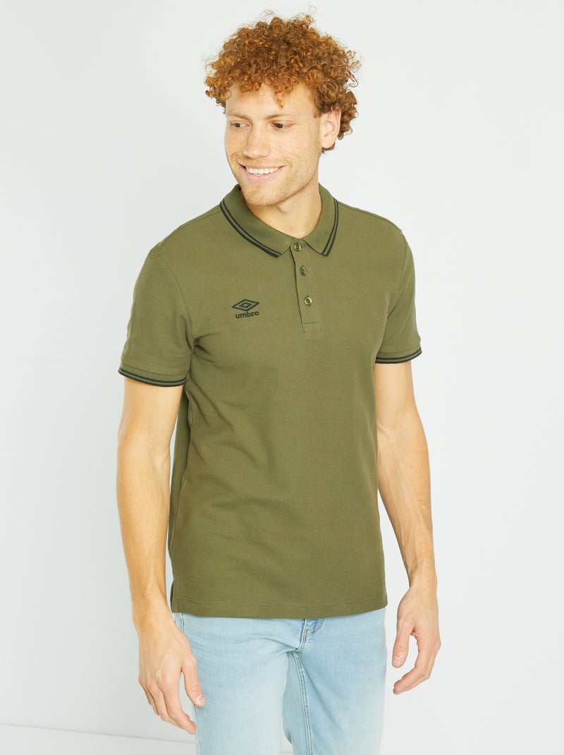 'Umbro'-polo van piquétricot KAKI - Kiabi
