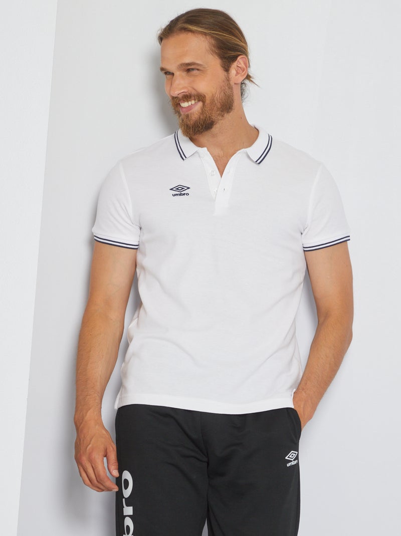 'Umbro'-polo van piquétricot WIT - Kiabi
