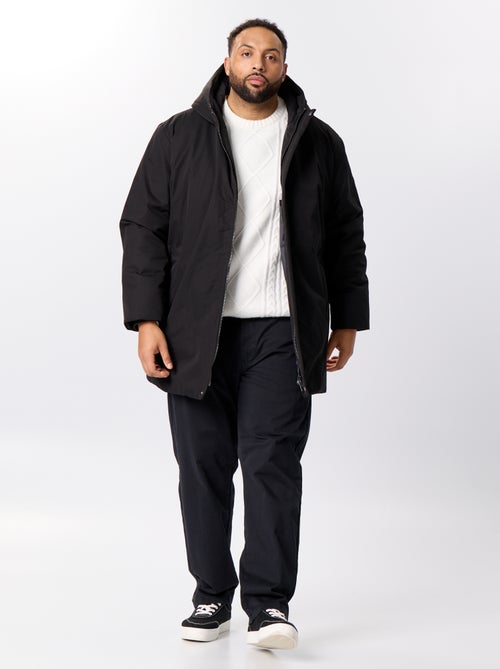 Unie parka met capuchon - Kiabi