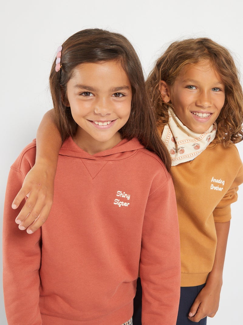Uniseks hoodie BRUIN - Kiabi