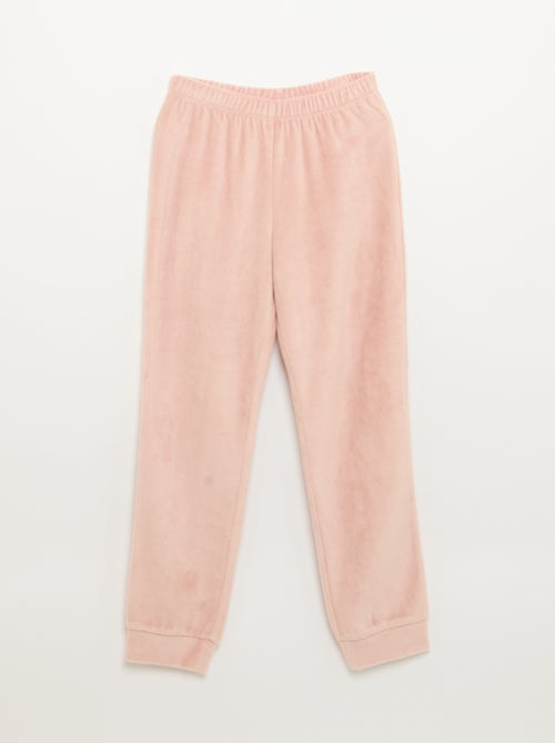 Velouren 2-delige pyjamaset + slaapmasker - Kiabi Velouren 2-delige pyjamaset + slaapmasker - Kiabi