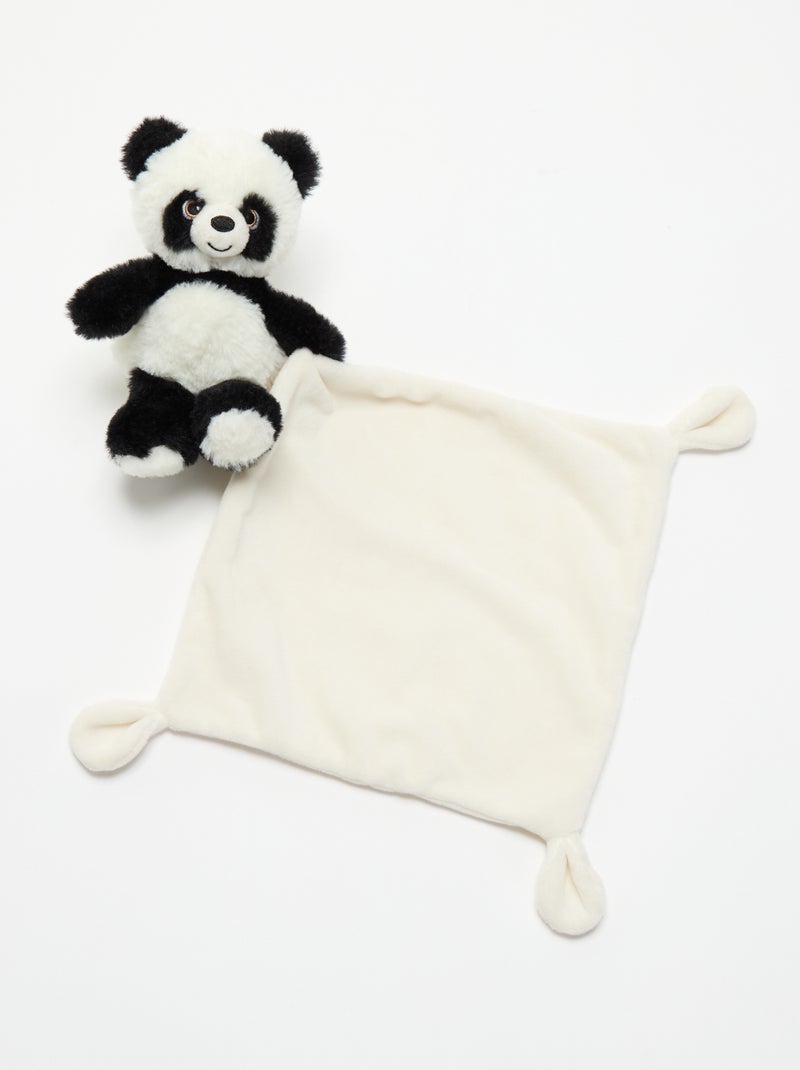 Velours knuffeldoekje Zwart - Kiabi