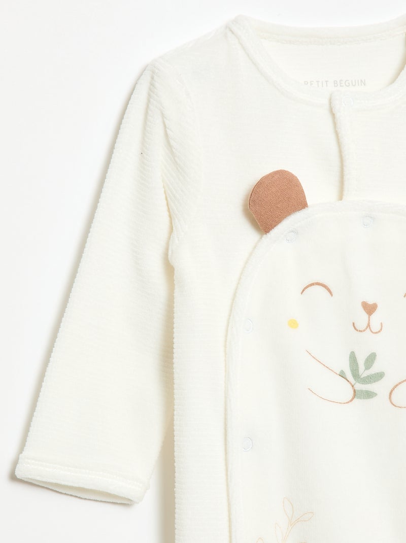 Velours pyjama Wit - Kiabi