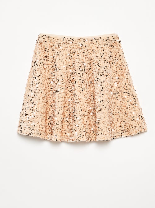 Velours rok met pailletten - Kiabi