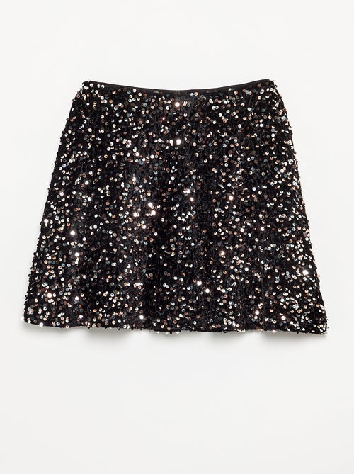 Velours rok met pailletten - Kiabi