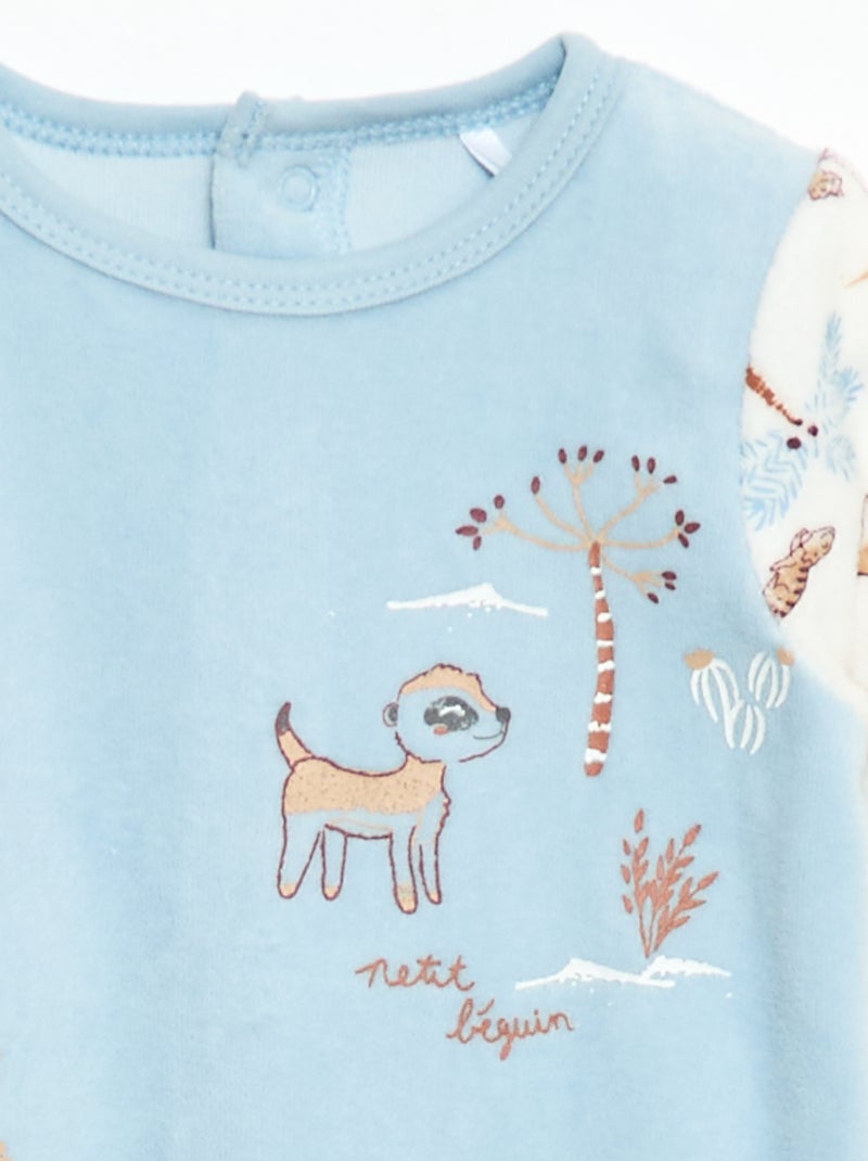 Velours slaappak 'Petit Beguin' Blauw - Kiabi