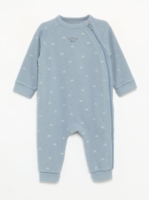 Velours slaapzakpyjama met lange mouwen en zonder voetjes - Kiabi
