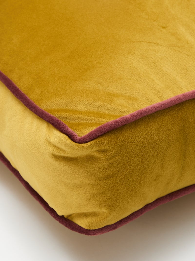 Velours vloerkussen Geel - Kiabi