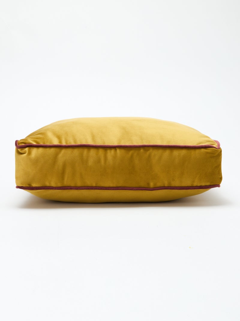 Velours vloerkussen Geel - Kiabi
