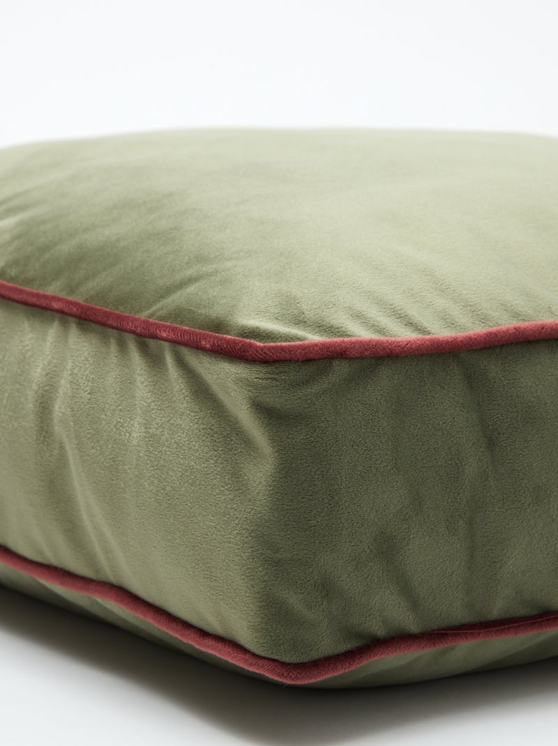 Velours vloerkussen groen - Kiabi