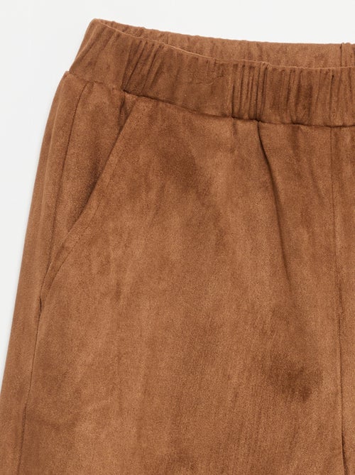 Velourspantalon met wijde pijpen - Kiabi